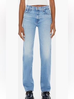Mother The Kick It Light Blue Straight-Leg Women’s Jeans